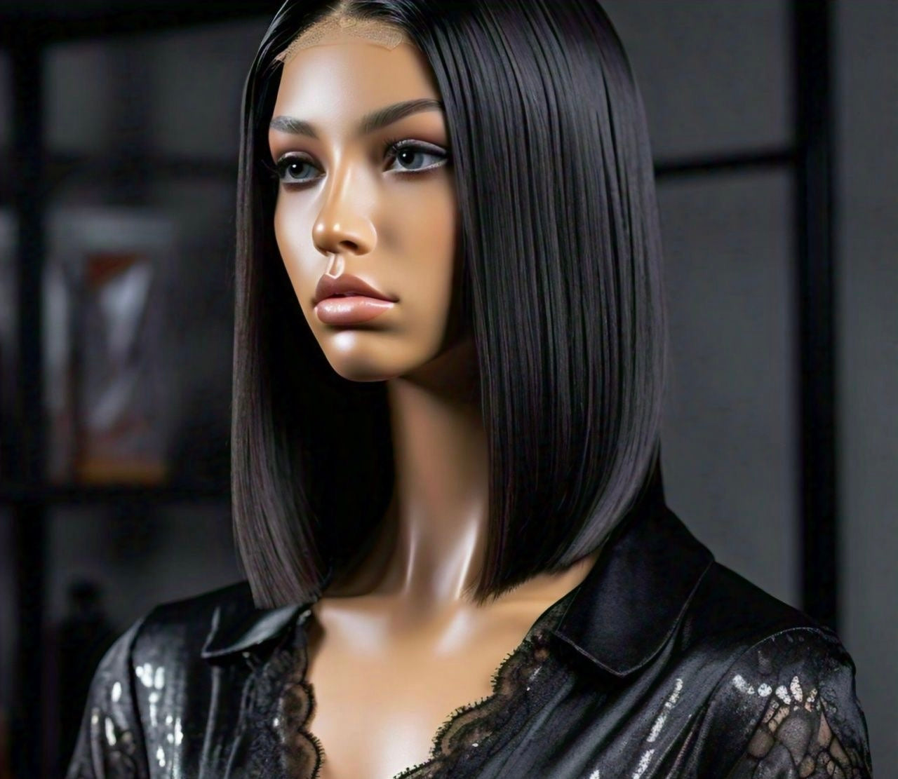 12" Straight Glueless Wig